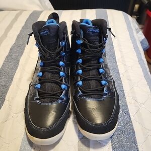 Nike Air Jordan Retro 9 Black and Blue Men's Shoes